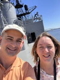 Steve and Juelie on the USS Orleck